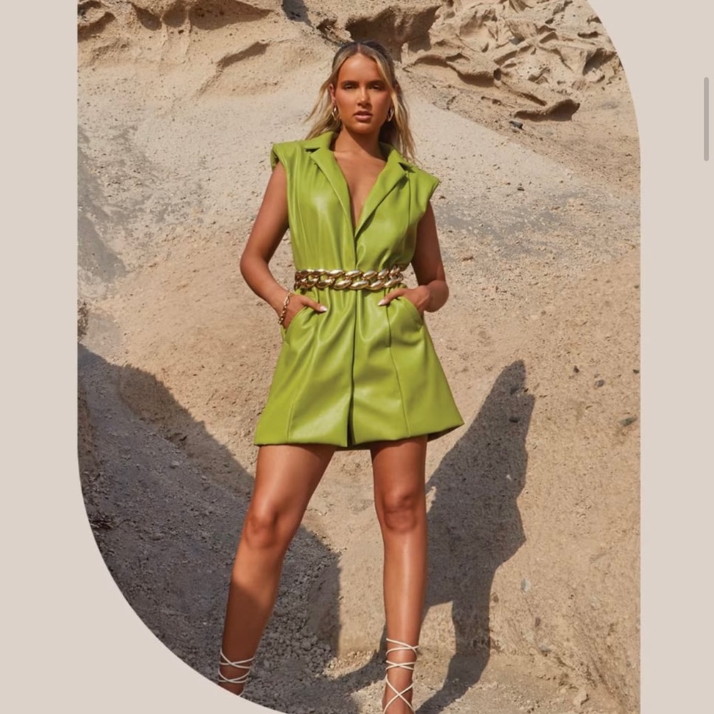 Faux leather dress